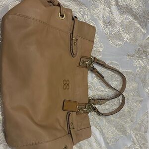 Coach Tan Leather Tote Bag